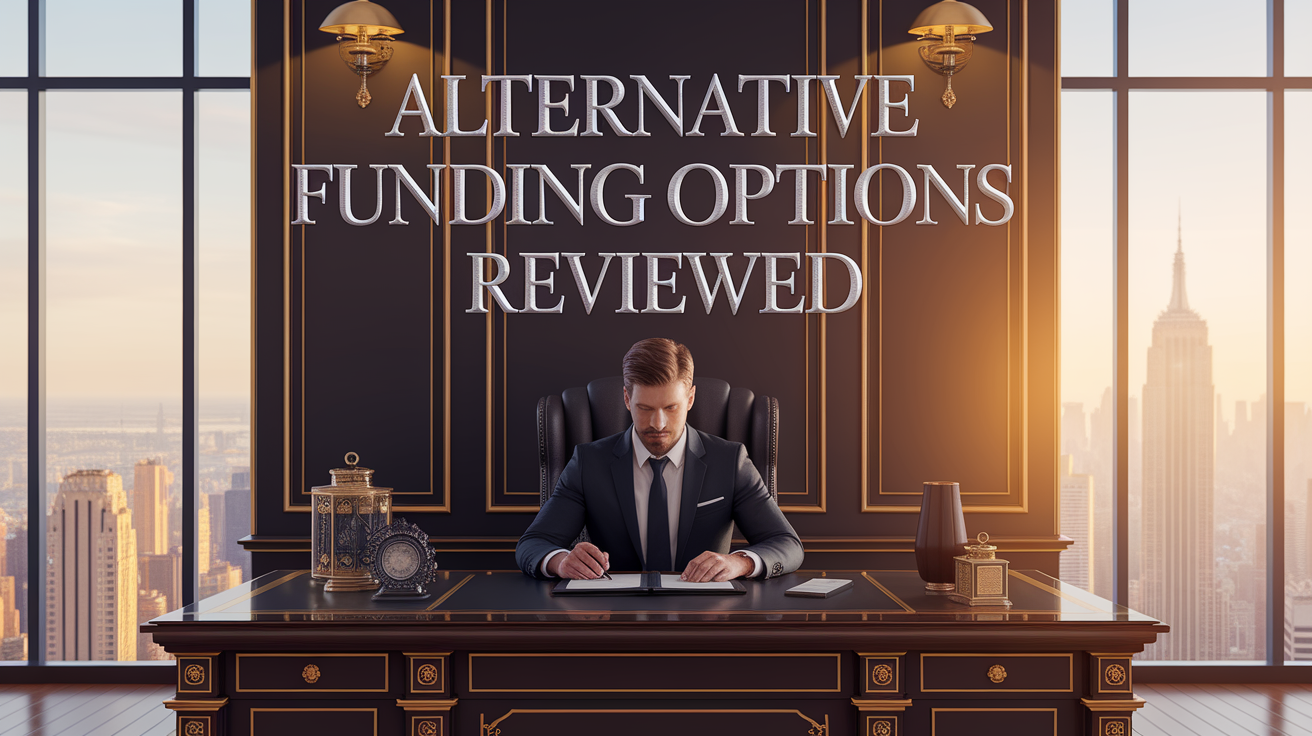 Business funding video thumbnail showing banker and client